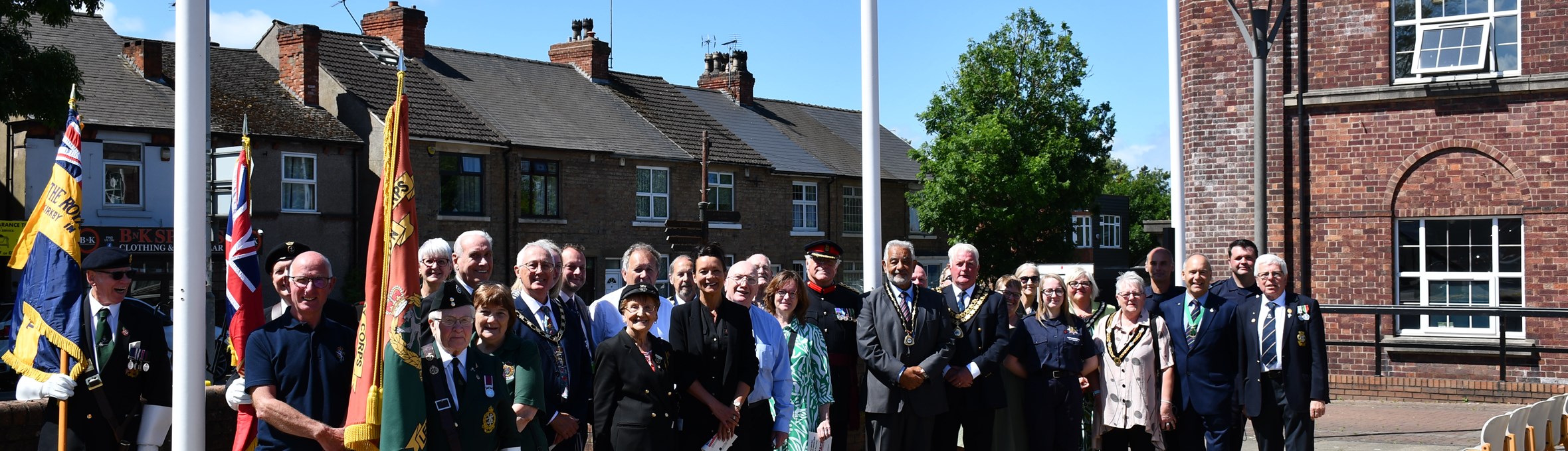 The Armed Forces Day flag is raised
