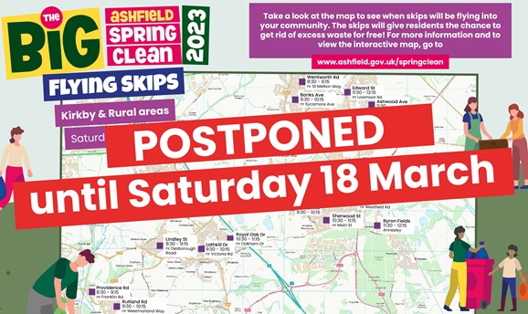 Flying Skips are postponed until Saturday 18 March