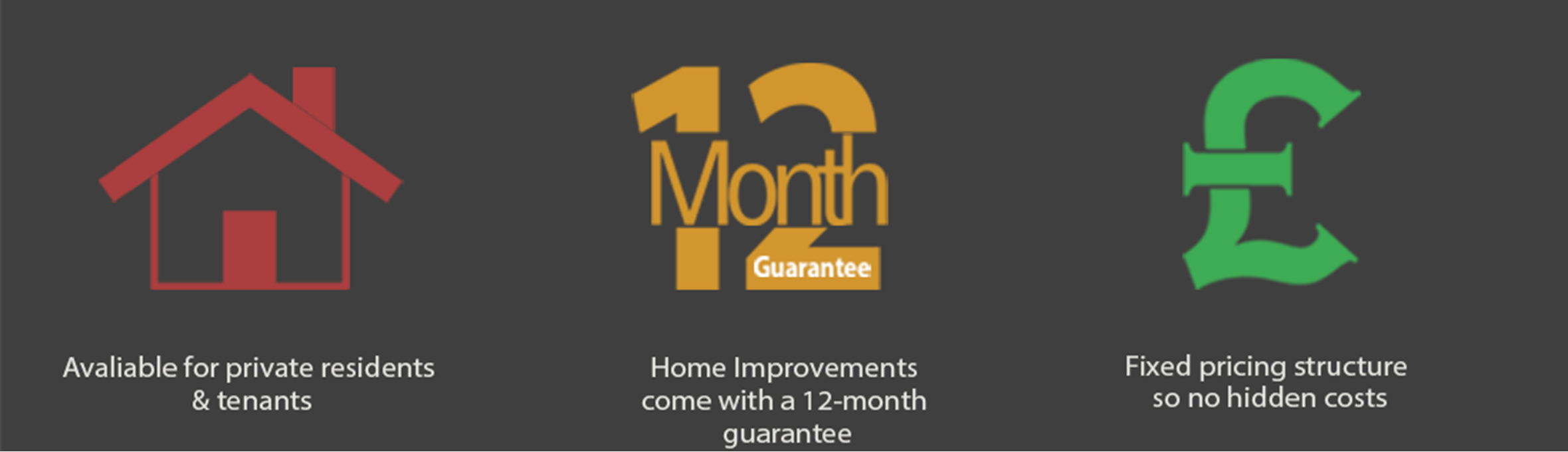 Services for private residents and tenants, 10 month guarantee, fixed price, commercial services