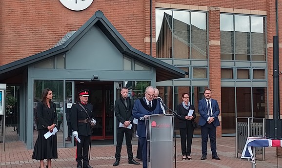 Proclamation event taking place at Ashfield District Council Offices on 11 September 2022