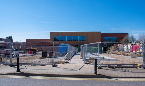 the new entrance to Kirkby Leisure Centre 