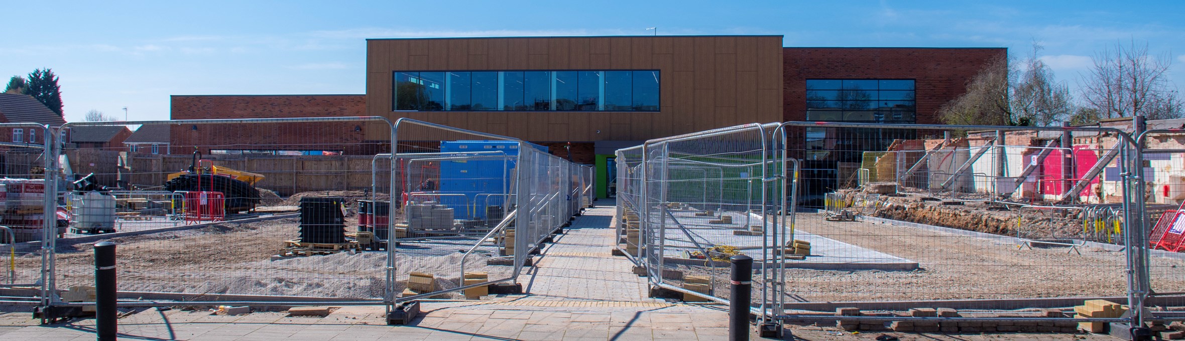 the new entrance to Kirkby Leisure Centre 