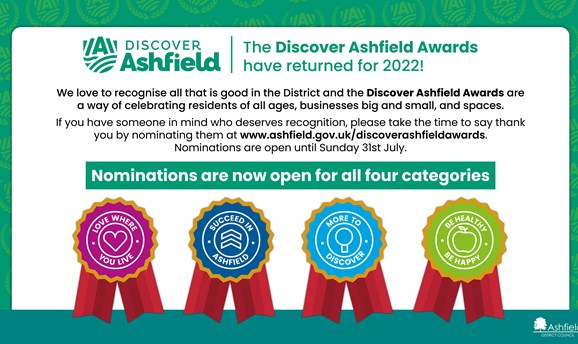 Discover Ashfield awards nominations information, including categories.