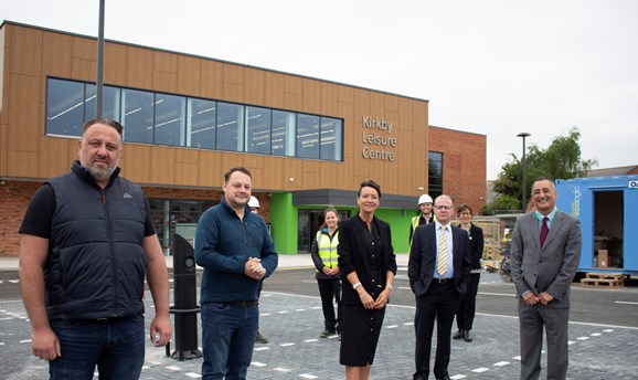 Council officials and guests visit the new car park