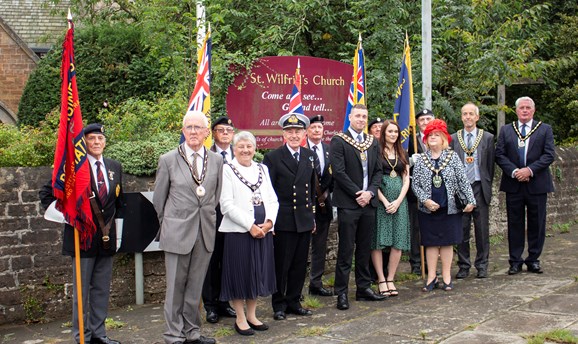 Cllr Grounds with members of Mansfield and Ashfield Branch of the Merchant Navy Association