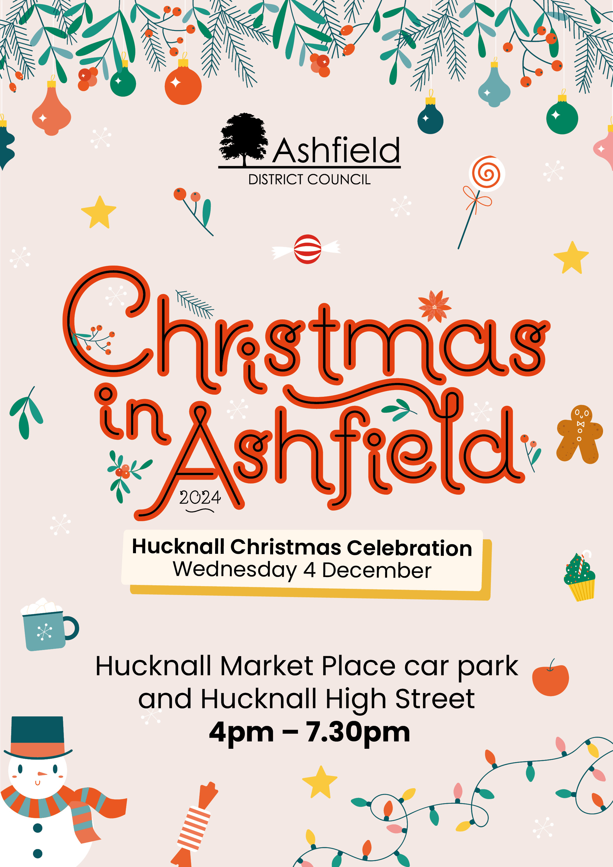 Hucknall Christmas lights event information